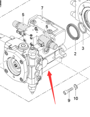 wirtgen W2000 طحن طبل محرك مضخة رقم الجزء 231953