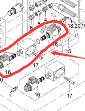 Wirtgen الملف اللولبي صمام الجمعية الجزء رقم 2477861