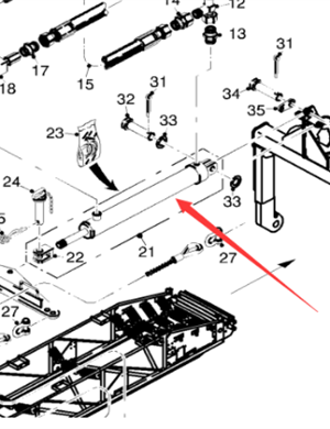 Wirtgen تغذية حزام رفع اسطوانة رقم الجزء 84221