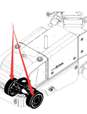 WIRTGEN آلة طحن عجلة الجبهة جزء رقم 199580