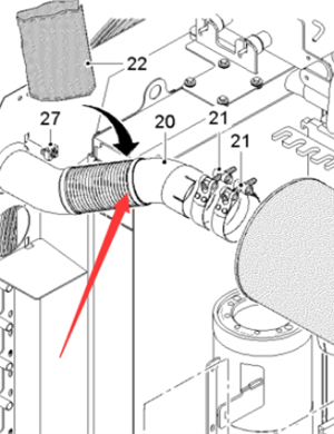 Wirtgen العادم منفاخ الجزء رقم 2149162 