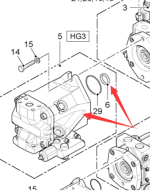  Wirtgen HG3 مضخة هيدروليكية الجزء رقم 2134757