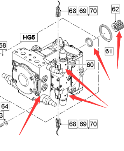 Wirtgen HG5 مضخة هيدروليكية رقم الجزء 2203456