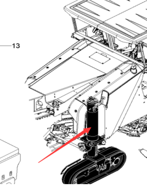 Wirtgen الساق الأمامية اليسرى اسطوانة رقم الجزء 2473768 