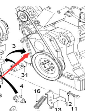Wirtgen طحن طبل حزام رقم الجزء 2637713 