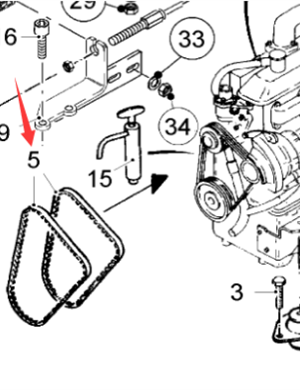  Wirtgen محرك حزام الجزء رقم 58481 