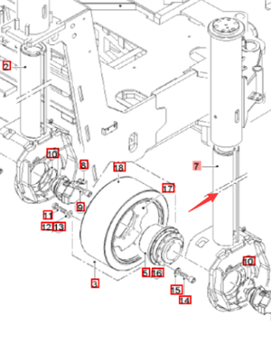  Wirtgen عجلة قوس الجزء رقم 2273163 