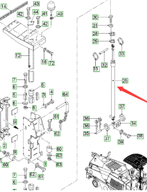 Wirtgen سقف اسطوانة رقم الجزء 2056539 