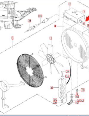   Wirtgen تبريد الهواء رقم الجزء 205239