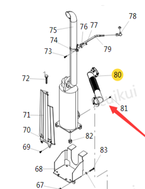 xcmg كاتم الصوت منفاخ الجبان الجزء رقم 200634116
