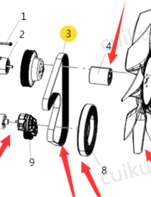 xcmg الجبان محرك مروحة شفرة رقم الجزء 860533654