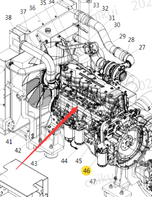 XCMG Paver Diesel Engine Assembly Part No.800154951