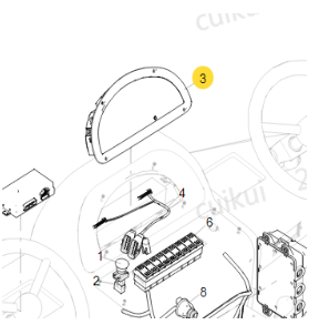 XCMG roller combination instrument part number 803589254