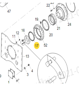 XCMG roller vibration oil seal part number 803164073