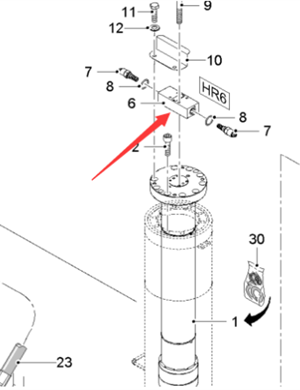  leg cylinder valve cavity part number 2477694