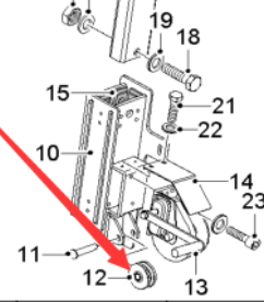 The folding roller part number of the driving shed of  milling machine is 2200936