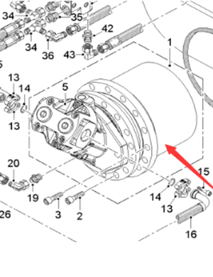  milling drum reducer part number 2558793