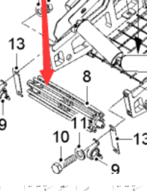  milling machine secondary turn-back roll part number 7654