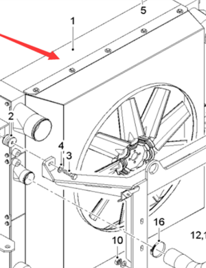  milling machine combined radiator part number 2241604