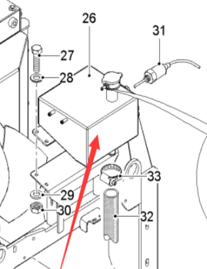  milling machine engine auxiliary water tank part number 2326531