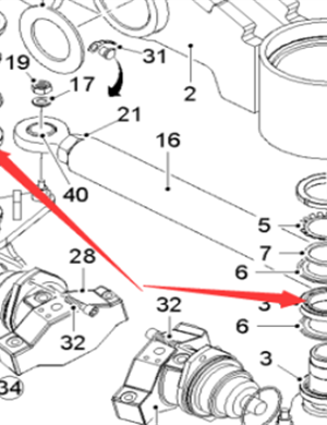  milling machine front axle trunnion bearing part number 42321