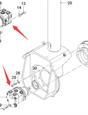  milling machine rear wheel travel motor part number 2320376