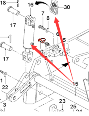 Repair kit for broken beam cylinder of  milling machine Part No. 2619204