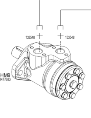  milling machine milling drum rotary motor part number 2477683