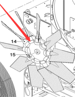  milling machine fan part number 2628378