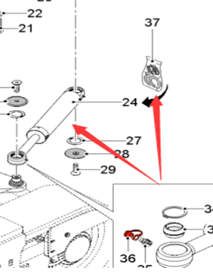  milling machine steering cylinder repair kit part number 2619203