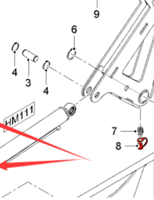  milling machine feed belt folding cylinder part number 2478653