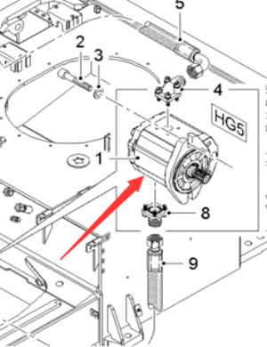  milling machine sprinkler hydraulic pump part number 2316212