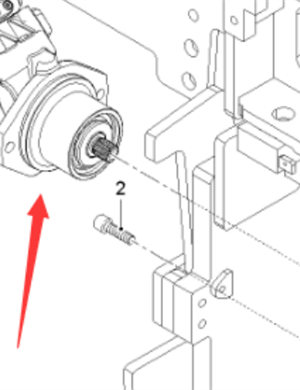  road milling machine milling drum motor part number 2544942