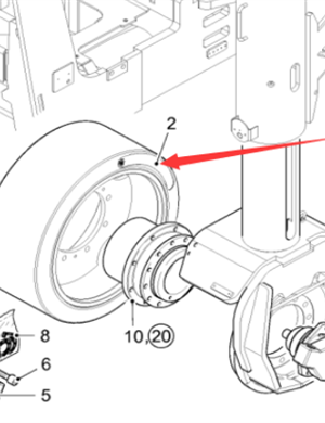  milling machine rear wheel part number 2136695