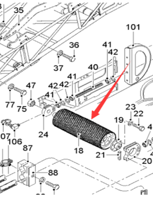  milling machine secondary drive roll part number 72052