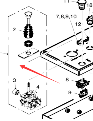  milling machine travel control handle part number 192474