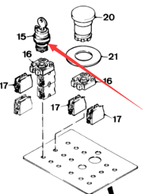  milling machine key switch (| ignition switch) Part No. 23078