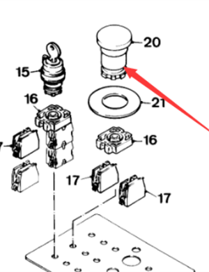  milling machine emergency stop switch head part number 16308