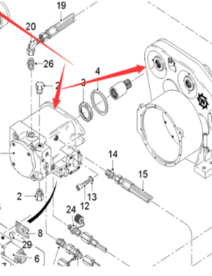  Pavement Milling Machine Feed Belt Drive Hydraulic Pump Part Number 137167