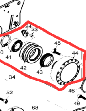  Pavement Milling Machine Milling Hub Removable Bearing Part Number 120691