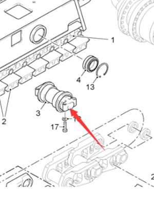  Pavement Milling Machine Roller W4 HE Part No. 2070670