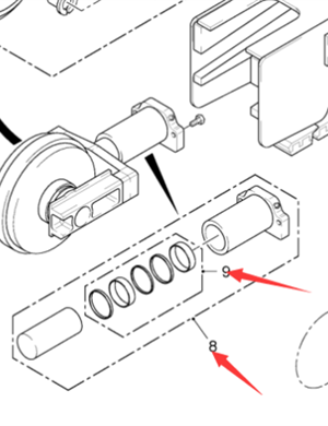  Pavement Milling Machine Track Tension Cylinder Part Number 2056849