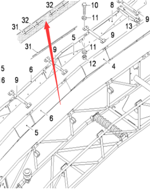  Pavement Milling Machine Rubber Deflector Part Number 174900