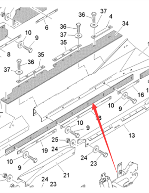  Pavement Milling Machine Primary Rubber Deflector Part No.82796