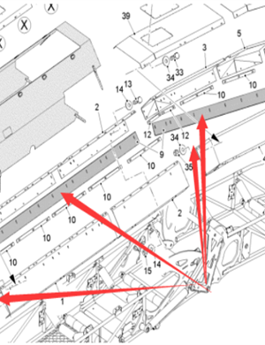  Pavement Milling Machine Secondary Rubber Deflector Part No. 2419317