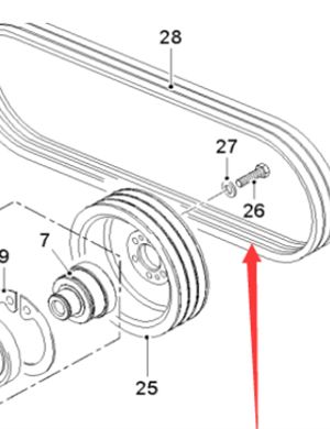  Pavement Milling Machine Hydraulic Pump Drive Belt Part Number 5664