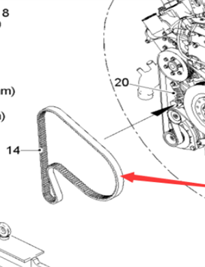  Pavement Milling Machine Engine Belt Part Number 145048