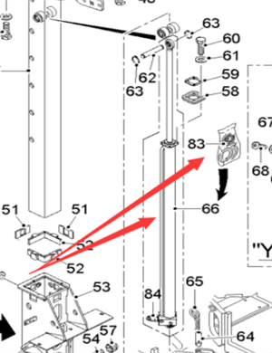  Pavement Milling Machine Ceiling Cylinder Part Number 2561604