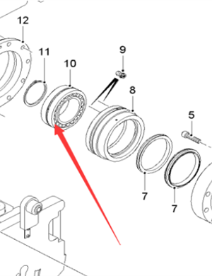  Pavement Milling Machine Milling Hub Bearing Part Number 20414