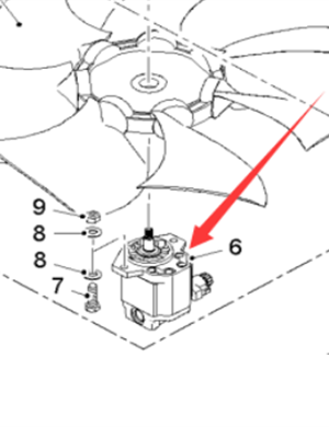  Pavement Milling Machine Fan Motor Part Number 2085222